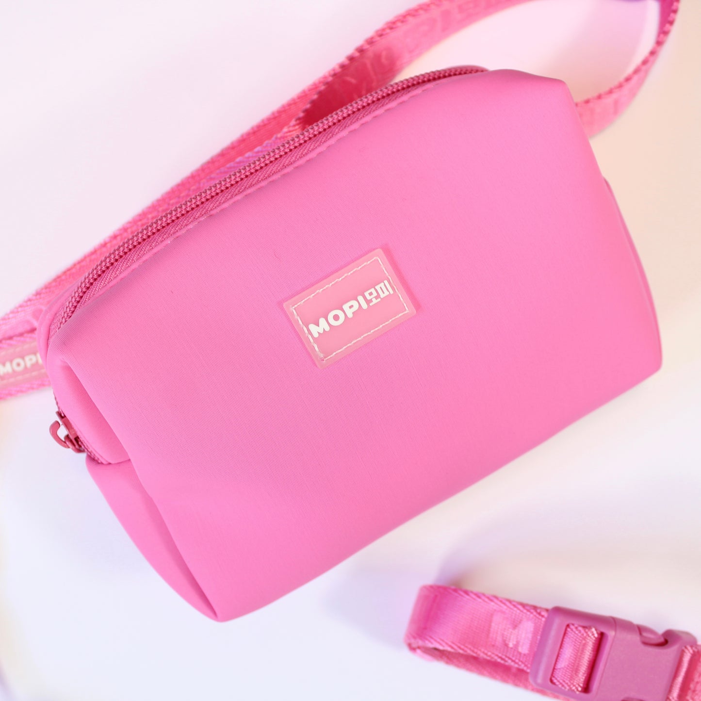 NEW Set Collar + correa + cinturón con mopibag hot pink