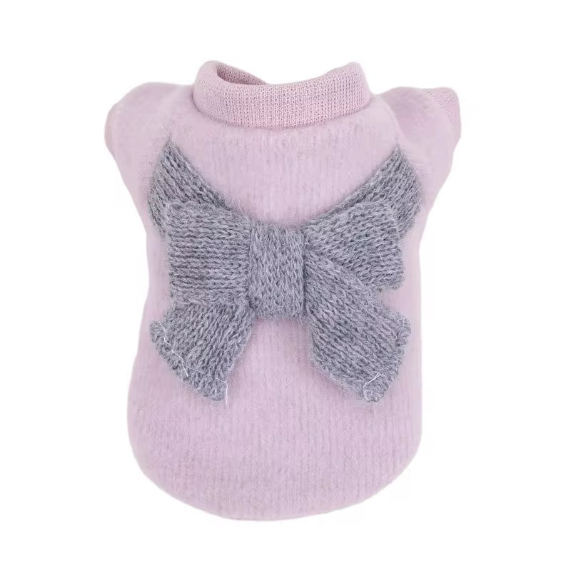Gray bow sweater